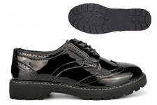 Girls School Shoes Brogue Patent School Shoes Womens Brogues Ladies Office Shoes