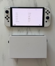Nintendo Switch OLED White 64GB Console w/ HDMI Dock and Cable