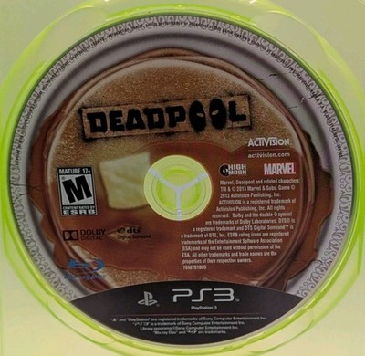 Deadpool (Sony PlayStation 3, 2013) Disc Only