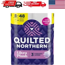 Soft and Absorbent Toilet Paper - 8 Super Mega Rolls Equiv. to 48 Regular Rolls