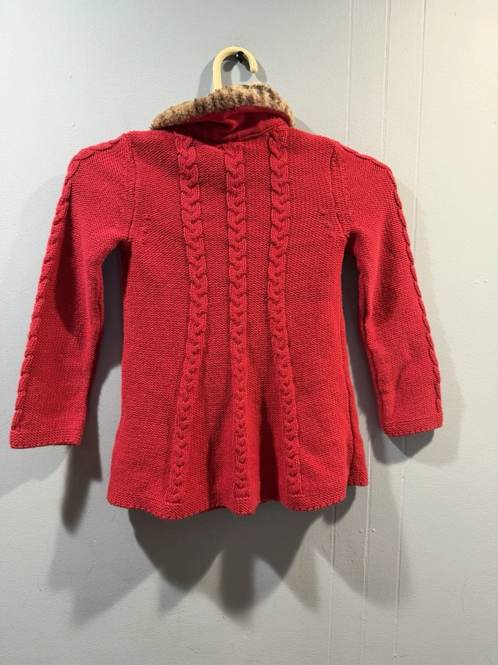 Kids Girls Max Studio Sweater Size Large (6X) Red Knitted - Image 2 of 3