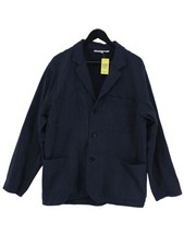 Service Works Men's Blazer XL Blue 100% Cotton Overcoat