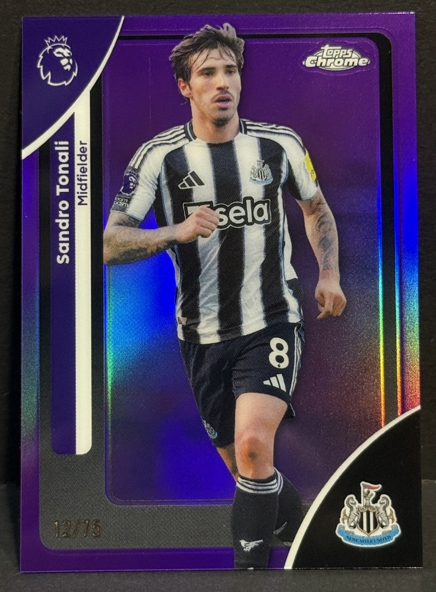 2026 Topps Chrome Premier League Newcastle Sandro Tonali Purple