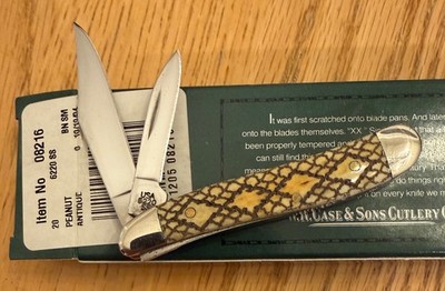 CASE RATTLESNAKE PEANUT KNIFE NEVER USED IN BOX #6220 SS D11 | eBay