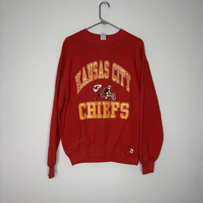 Vintage Kansas City Chiefs Sweatshirt Mens Large Russell Athletic Red USA