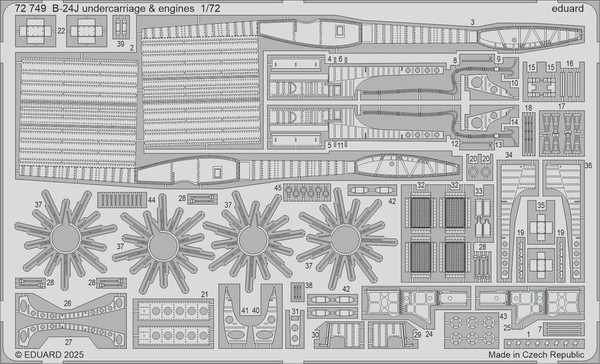Eduard Accessories BIG72187 - 1:72 B-24J For Hasegawa - Neu-image
