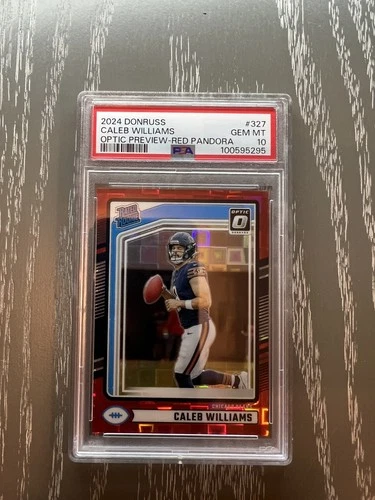 2024 PANINI DONRUSS OPTIC PREVIEW-RED PANDORA #327 CALEB WILLIAMS RC PSA 10