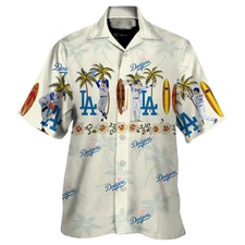 La Dodgers Hawaii Hawaiian Shirt Aloha Summer Beach Button Down