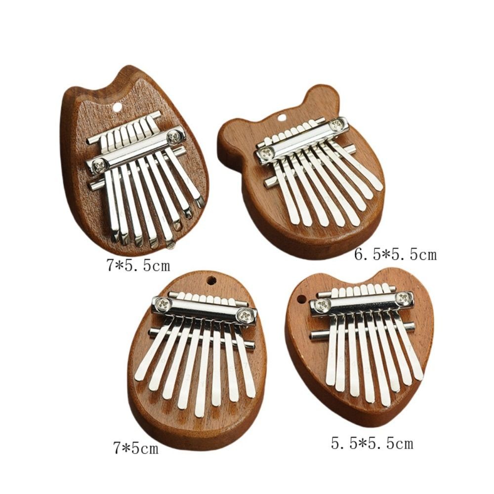 Strumento Kalimba 8 tasti mini tastiera musicale pollice pianoforte legno regali foto 4