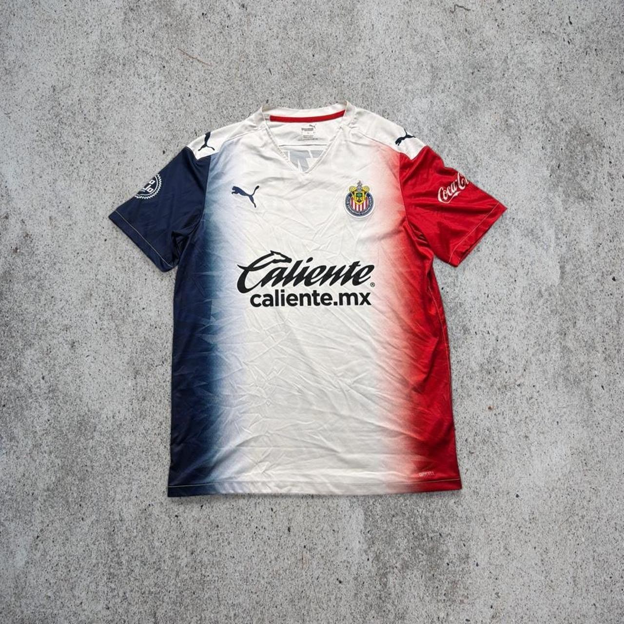PUMA Chivas Guadalajara 2023/24 Away Soccer Jersey Men's Size L, White/Blue, Red