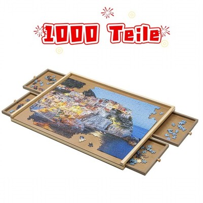 Puzzletisch Puzzlebrett mit 4 Schubladen Tragbar Puzzleunterlage max 1000 Teile