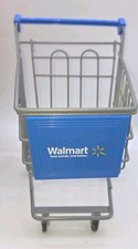 Walmart Shopping Cart Toy Doll Size Mini Gray Metal Blue Sign 10" t by My Life