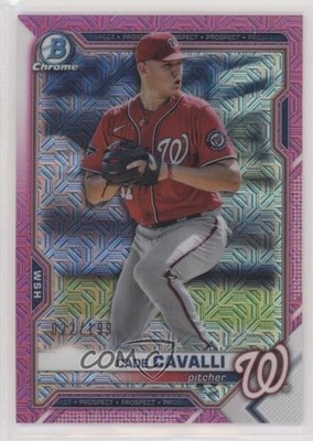 2021 Bowman Chrome Prospects Mega Box Pink Mojo Refractor /199 Cade Cavalli uk2