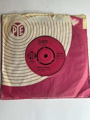 Mark Wynter Its Almost Tomorrow /Music to Midnight Pye 1963 7'' Vinyl Great Audio