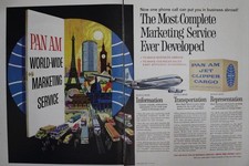 Pan Am Airlines Picture Magazine Ad Vintage Original Wall Art Decor