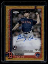 2025 Topps Chrome #RA-BHO Bailey Horn Rookie Autographs Gold Wave #/50
