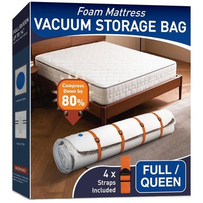 Mattress Vacuum Storage Bag for Memory Foam, Latex and Hybrid Mattress, Easy ...