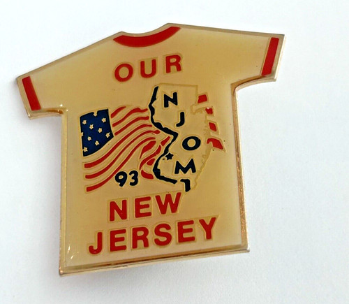 Vintage Odyssey Of The Mind 1993 NJOM OM New Jersey 4th of July shirt Lapel Pin