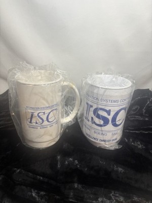 2 NASA Information Systems Contract Plastic Mugs New Boeing Grumman SAIC I-NET