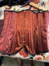 Corset Deal Women's Corset Size 34 Rust Color with Black Laces