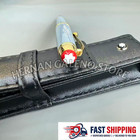 BID NOW MB 163 Light Blue Gold Trim Fountain Pen Leather Case — photo 7