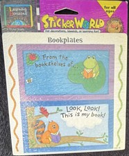 Vintage Learning Horizons Illustrated Bookplates Sticker Sheets 