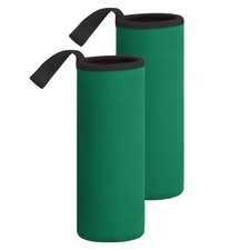 2pcs 18.5 oz Neoprene Insulated Water Bottle Sleeve, Dark Green