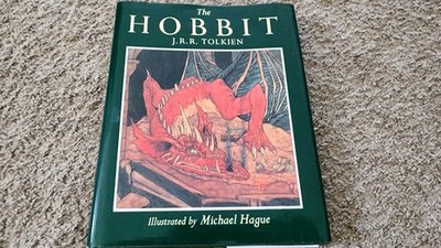 The Hobbit JRR Tolkien Illustrated by Michael Hague Hardcover Book 1984 Edition