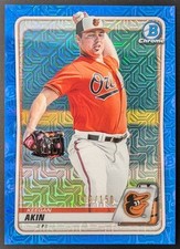 2020 Bowman Chrome Keegan Akin #BCP-196 Prospects Mega Box Mojo Ref. Blue /150