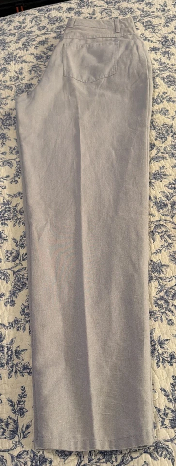 Pantalón Talbots Vintage Mezcla de Lino Pierna Recta Talla 8 Ligero Foto 4 de 4
