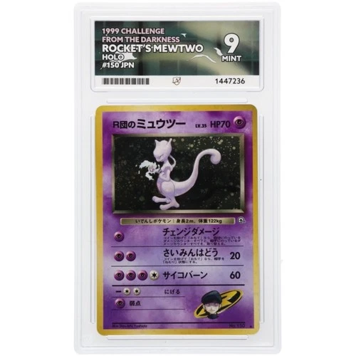 Pokemon TCG Rocket's Mewtwo holo 150 ACE 9 Challenge From The Darkness 1999 MINT
