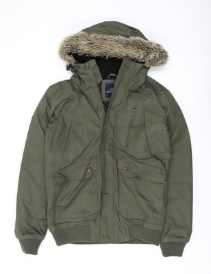 Parka Mantel Herren UK Größe S Industrialize Grün