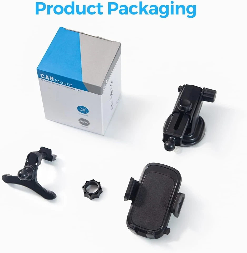 Car Phone Holder Universal Mount Mobile iPhone Windscreen Dashboard or Air Vent - Image 2 of 4