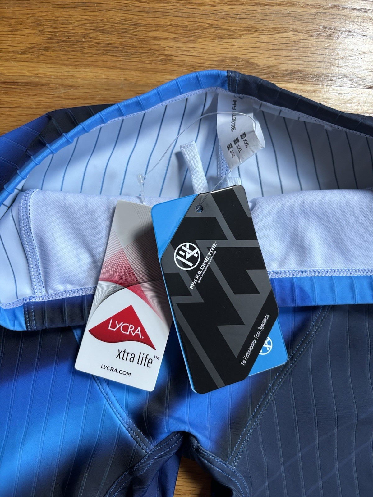 NWT My Kilometre Triathlon Shorts Size XXL Blue