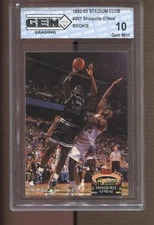 1992-93 Shaquille O'Neal Stadium Club #201 Gem Mint 10 RC Rookie LA Lakers