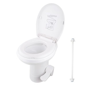 20" Gravity Flush Toilet RV Camper Foot Pedal for Vehicle Boat Caraven Camping