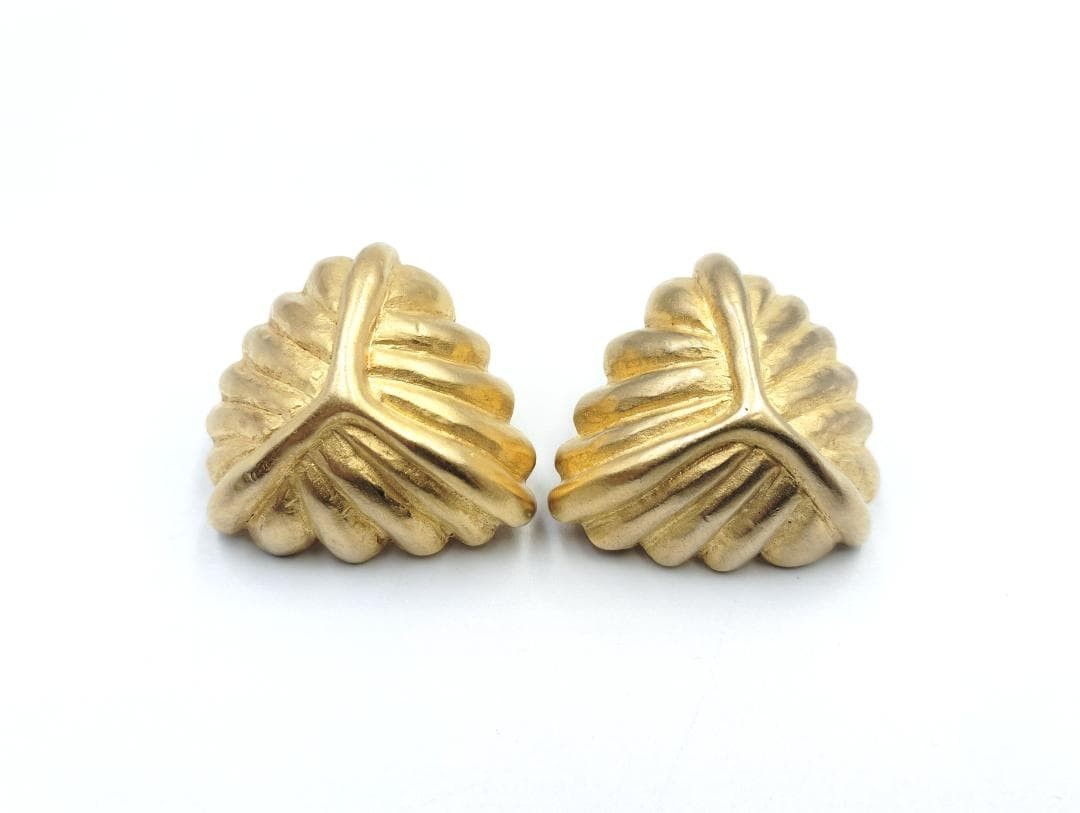 Givenchy Gold Triangular Earrings, Retro Fashion,… - image 3