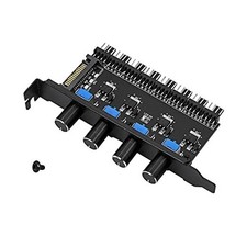 4 Knob Cooling Fan Speed Controller PC 8 Channels Fan Hub for CPU Case HDD