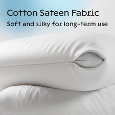 2 Pack Standard Pillow Protectors with Zipper, Premium Cotton 20x26 Inches