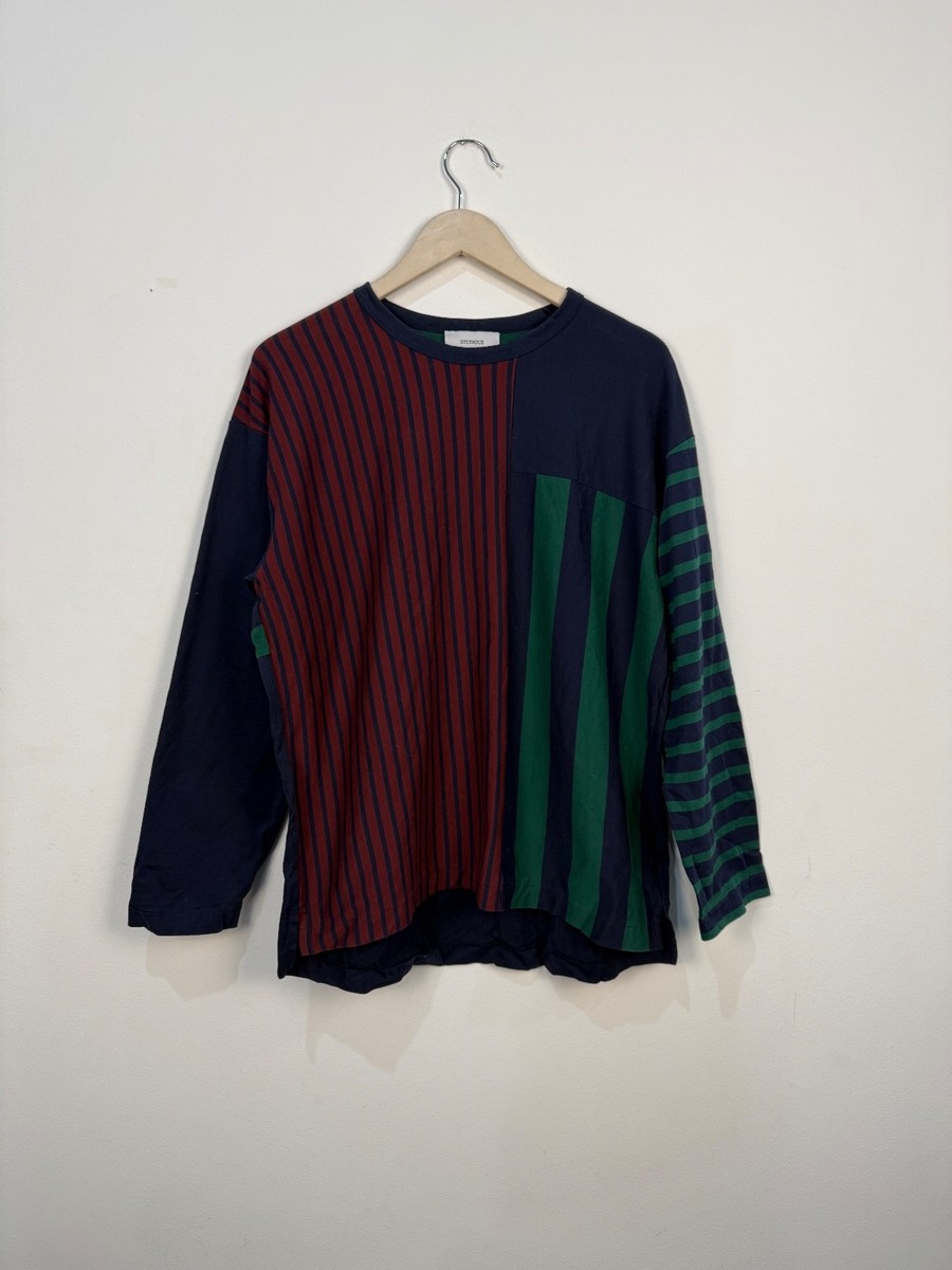 Studious Japanese Patchwork Striped Long Sleeve
