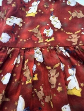 Homemade Dancing Santa/Snowman Christmas Dress 2T Country/Primative/Festive