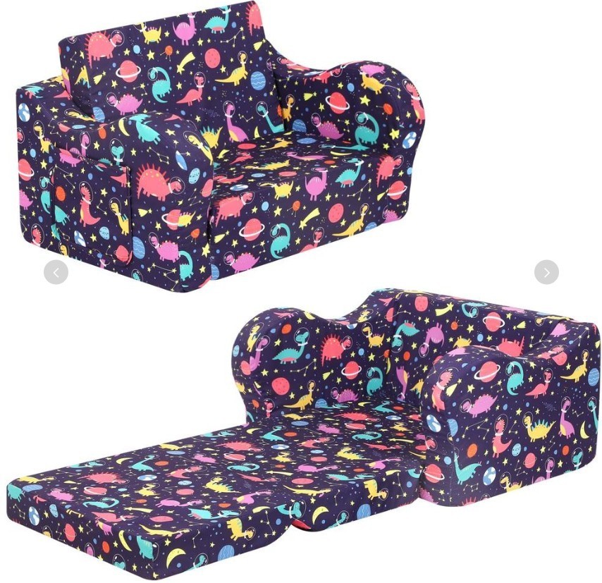 Dinosaur Kids Sofa 2-in-1 Kids Couch Fold Out Convertible Sofa to Bed New in Box
