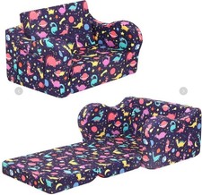 Dinosaur Kids Sofa 2-in-1 Kids Couch Fold Out Convertible Sofa to Bed New in Box