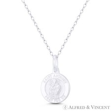 St. Anthony Padua, Patron Saint of Lost Things 925 Sterling Silver Medal Pendant