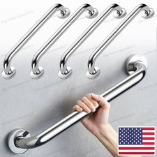 4Pcs Stainless Steel Bathroom Bathtub Grab Bar 12  Handicap Safety Hand Rails US