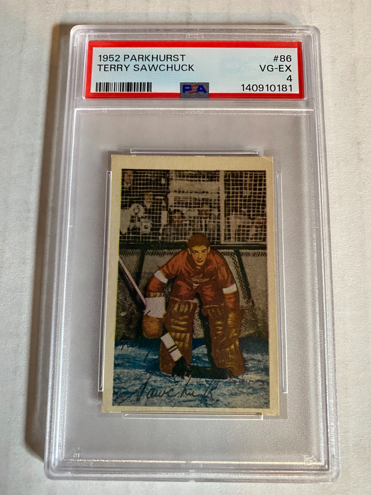 1952 Parkhurst #86 Terry Sawchuk PSA 4