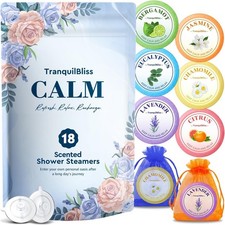 TranquilBliss Shower Steamers, 18 PCS Set, Self Care Relaxation Shower Tablets