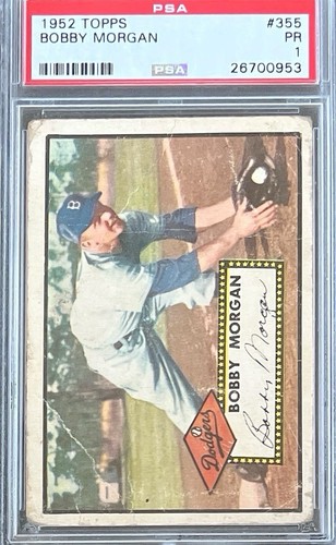 1952 Topps - #355 Bobby Morgan - PSA 1