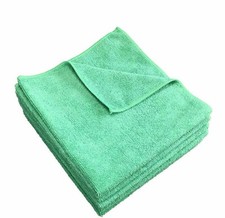 Microfiber Cleaning Cloth Packs of 12 - Reusable 12 x 12 green