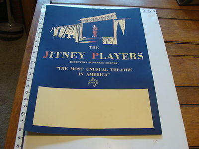 The JITNEY PLAYERS 1920's HARVARD  POSTER #2